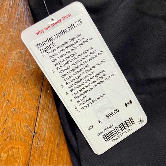Lululemon Wunder Under HR 7/8 Tight - Picture 3 of 7